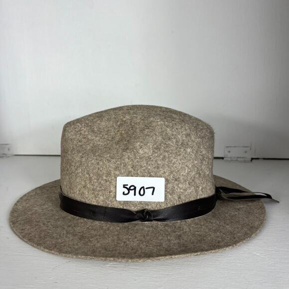 ORVIS 100% Wool Fedora Hat with Trim Women\'s Size Large Tan main image 5